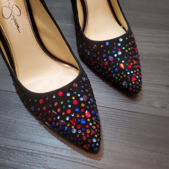 Jessica Simpson Praylee3 Black Suede Heels - Picture 2 of 7